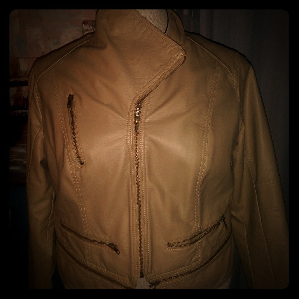 Fly tan cropped jacket